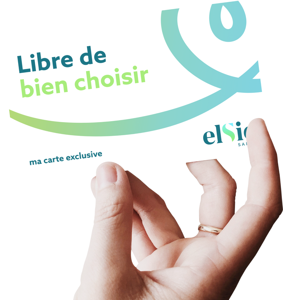 Carte de fidélité Ma carte exclusive Elsie Santé tenue dans une main